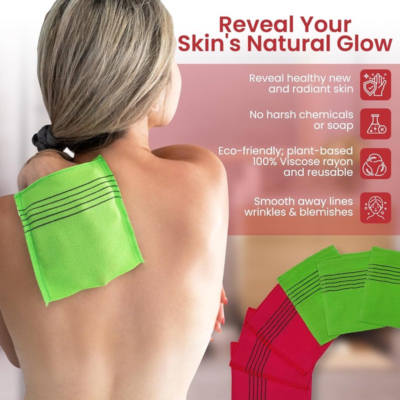 etreetowel Exfoliating Bath Washcloths - 6 Pack - Image 4